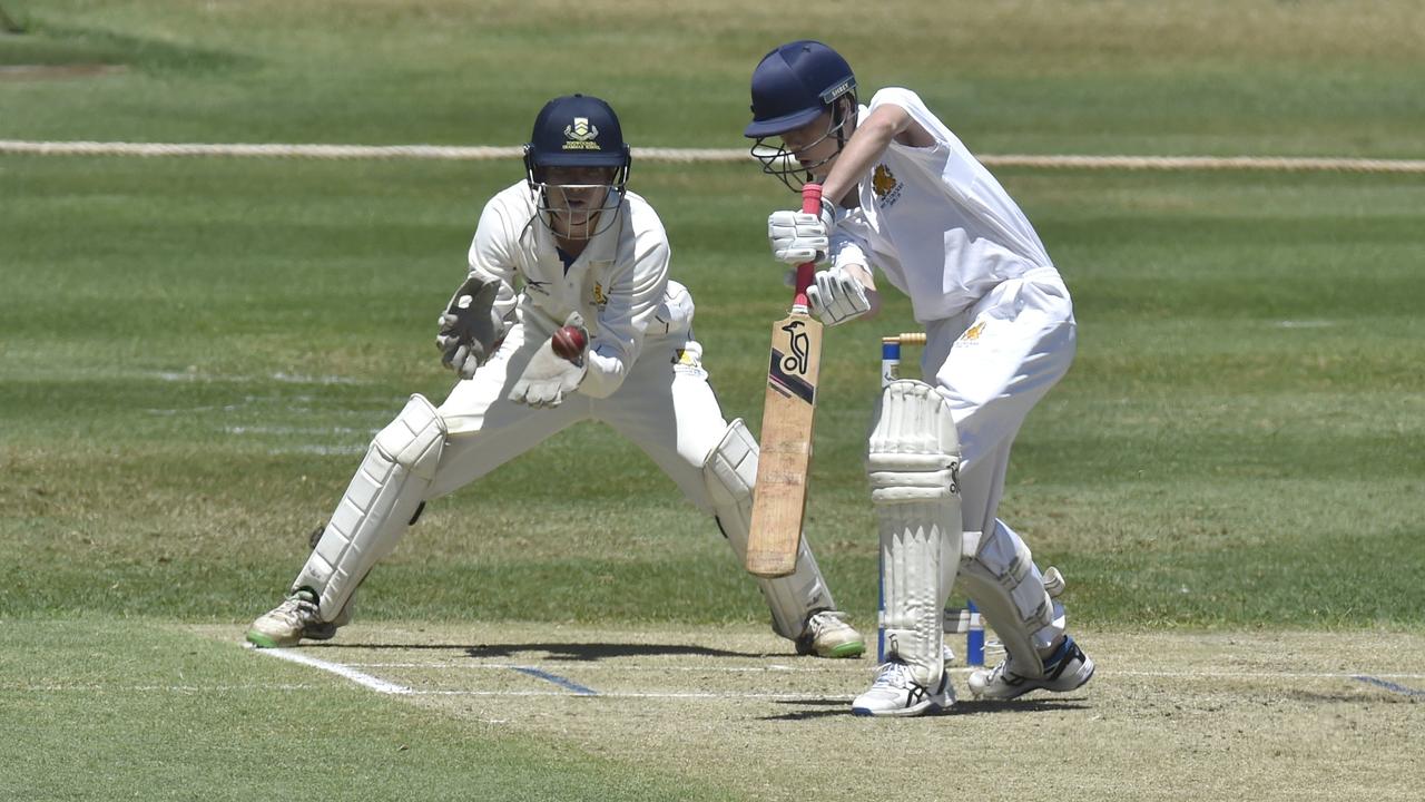 Wicketkeeper-Matt Watson in action.