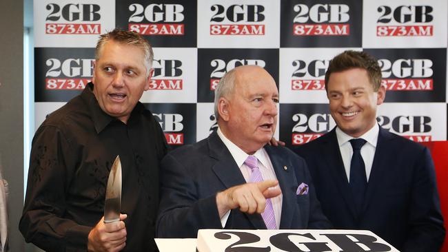 Ben Fordham, right, will follow Alan Jones into 2GB’s morning slot, as Ray Hadley, left, eyes retirement.