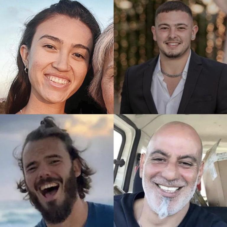 Noa Argamani, Almog Meir Jan, 21, Andrey Kozlov, 27, and Shlomi Ziv, 40, were rescued in a special operation by the IDF, ISA and Israel Police. Picture: IDF