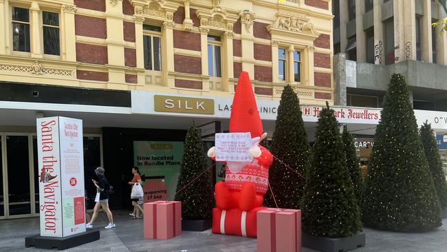 Christmas decorations in Rundle Mall. Picture: Supplied