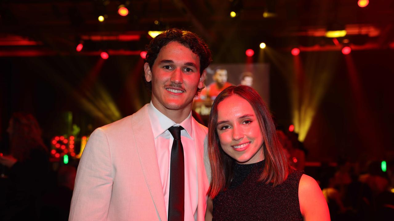 Will Powell and Bailee Carter at the Gold Coast Suns Club Champions Awards Night at The Star Gold Coast. Picture, Portia Large.