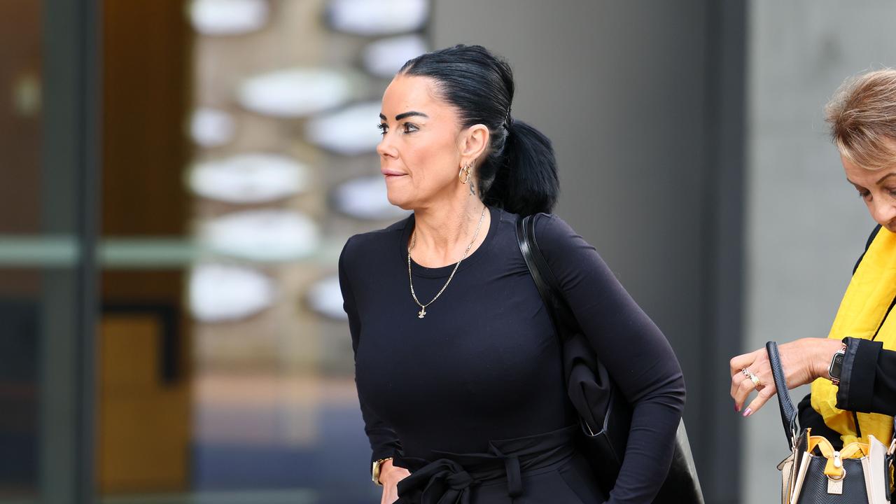 Lisa Conlon, the sister of Christopher Anderson, leaves the Brisbane Supreme Court. Picture: Tertius Pickard
