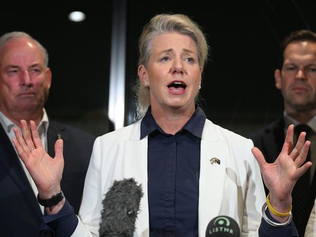 BRISBANE, AUSTRALIA - NewsWire Photos - APRIL 17, 2024.Liberal Senator Bridget McKenzie at a press conference during a hearing of the Senate Standing Committee on Rural and Regional Affairs and Transport in Brisbane. The committee discussed Australiaâs preparedness to host Commonwealth, Olympic and Paralympic Games.Picture: Dan Peled / NCA NewsWire