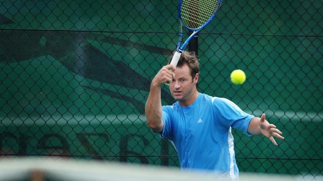 Todd Reid plays his first match at the 2008 APS Manly Seaside Tennis Championship at the Manly Lawn Tennis Centre.