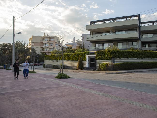 The apartment block where Jay Malkoun lives in a penthouse, overlooking the Glyfada golf course. Picture: Daphne Tolis