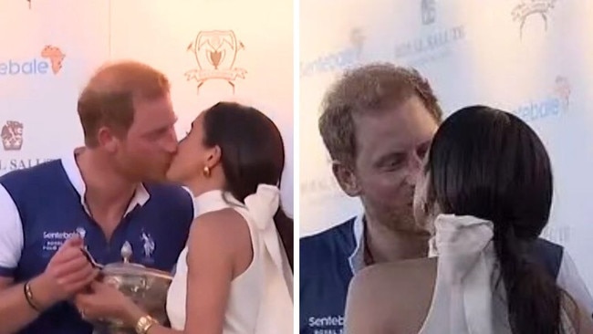 Harry and Meghan, Duke and Duchess of Sussex, put on a loved-up display while attending the Royal Salute Polo Challenge in Palm Beach, Miami.