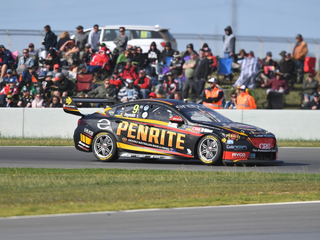 David Reynolds from Erebus Motorsport during Race 2 of The Bend Supersprint on Sunday. Picture: AAP Image/David Mariuz