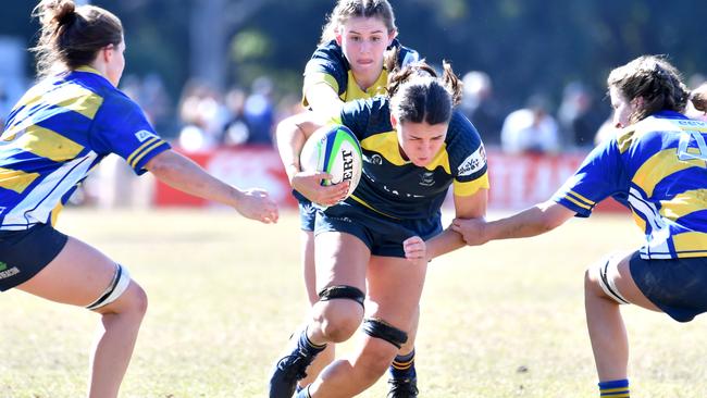 Club rugby union women's game between Easts v Bond Uni. Saturday June 18, 2022. Picture, John Gass