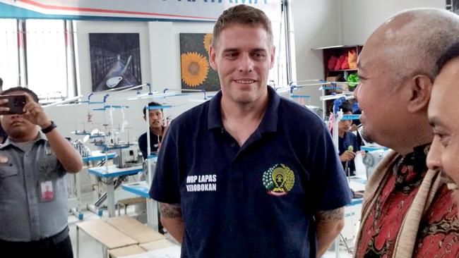 Bali Nine member Matthew Norman at an event at Kerobokan Prison in Bali. Picture: Amanda Hodge