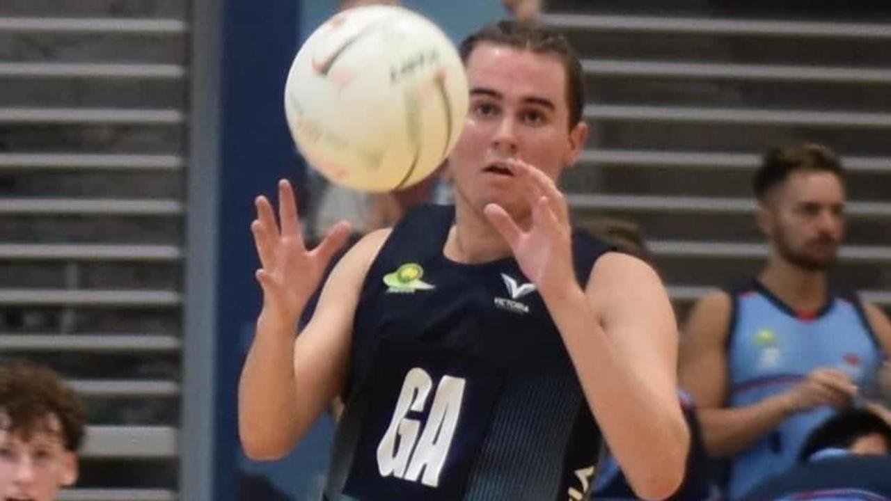 Blake Cachia in action for Victoria at the 2024 Australian Men's &
 Mixed Netball Championships. Picture: supplied