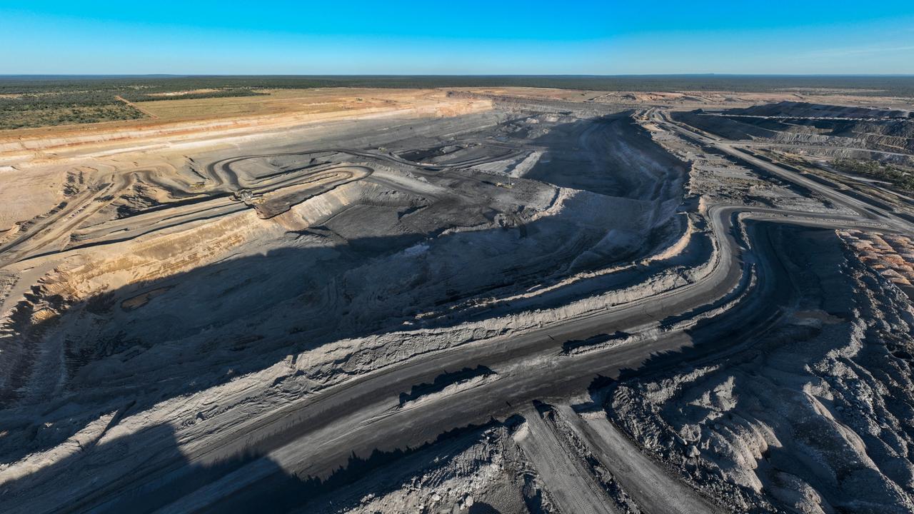 The Bravus Carmichael coalmine in the state’s North Galilee Basin. Picture: Cameron Laird