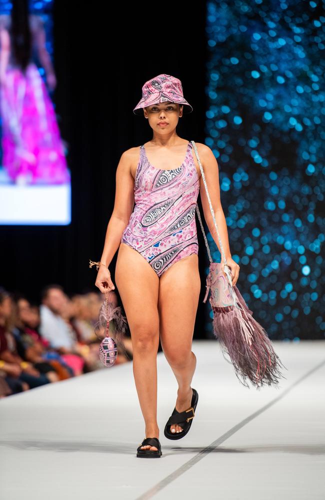 2024 Country to Couture at the Darwin Convention Centre showcases hand-designed First Nations fashion. Picture: Pema Tamang Pakhrin