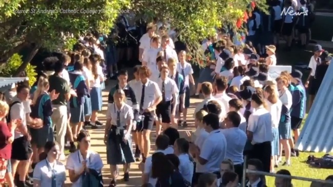 Year 12 students Cheered on