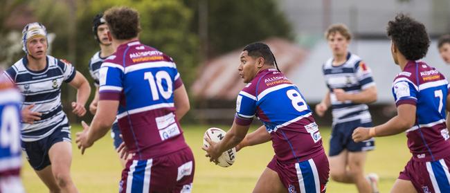 Tahrell Feaveai of Wavell SHS against St Marys College in Langer Trophy action. Picture: Kevin Farmer