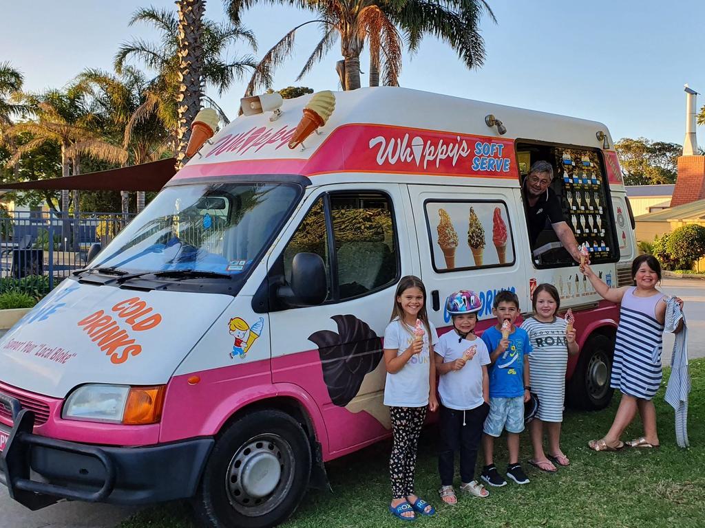 The Mr Whippy van at the BIG4 holiday park in Lakes Entrance in January 2021.