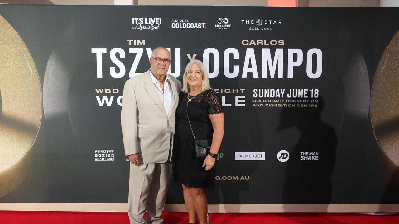 Tim Tszyu v Carlos Ocampo fight launch party, Nineteen at the Star, Broadbeach. (L-R) are Dan Rose and Cherie Rose. Picture by Richard Gosling