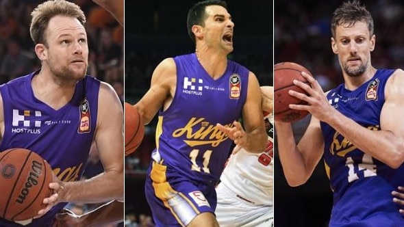 Sydney Kings stars (l-r) Brad Newley, Kevin Lisch and Daniel Kickert have all taken pay cuts to remain at the franchise.