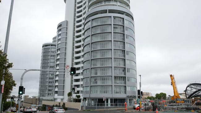 The Atmosphere Towers on the corner of Crane Rd and Terminus St, Castle Hill. Picture: AAP