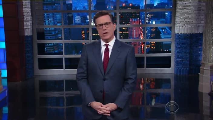 Stephen Colbert delivers hilarious monologue to U.S. President Donald Trump