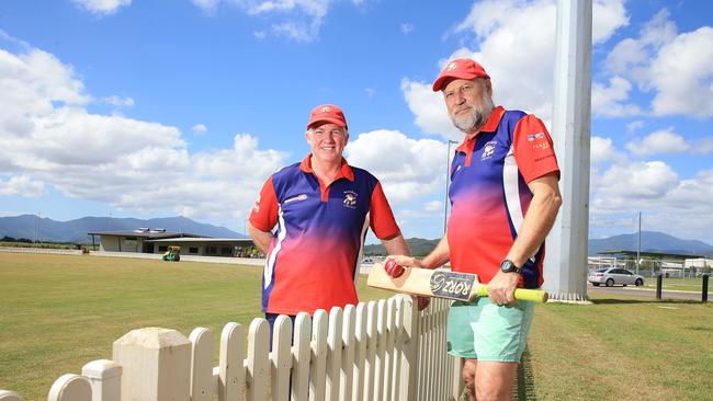 Mulgrave Cricket Club members Eric Anderson and Steve Argoon. PICTURE: JUSTIN BRIERTY