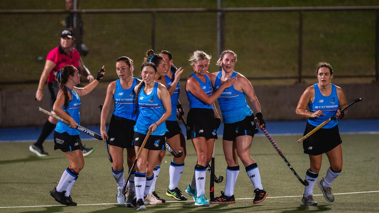 The first Festival of Hockey match between the Territory Stingers and Brisbane Blaze. Picture: Pema Tamang Pakhrin