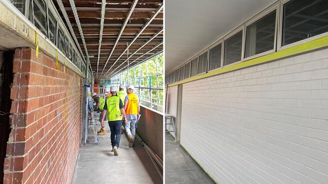 Before and after images show a new and improved Murwillumbah High School.