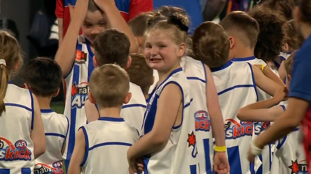 The kids preparing for their big moment on Saturday night. Photo: Fox Sports