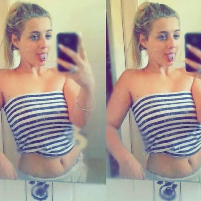 Lacey Perger, 20, has been charged with attempted murder after she allegedly drove a car at a man and woman at a Revesby home in September 2020. Picture: facebook.com/yourahoebag / NSW Police