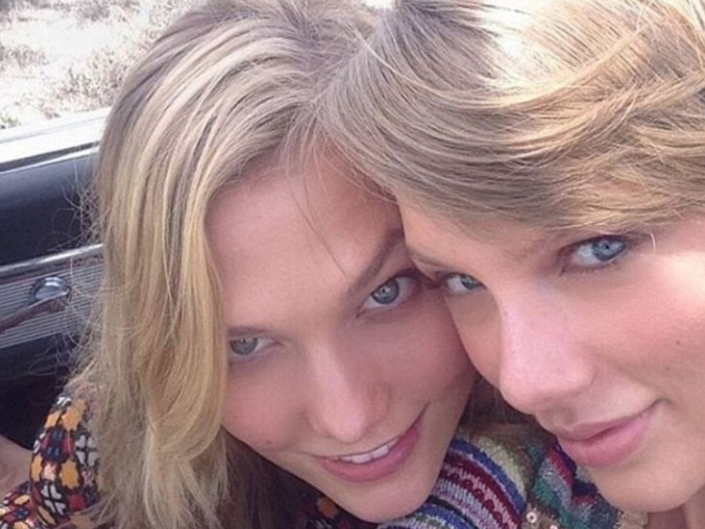Karlie Kloss and Taylor Swift in happier times. Picture: Supplied