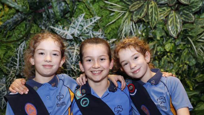 Girl Guides Queensland has stopped all meetings, camps and other person to person activities. Guides such Abigail, Adele and Bethany, from Ormeau, will be devastated. Picture: AAP/Regi Varghese