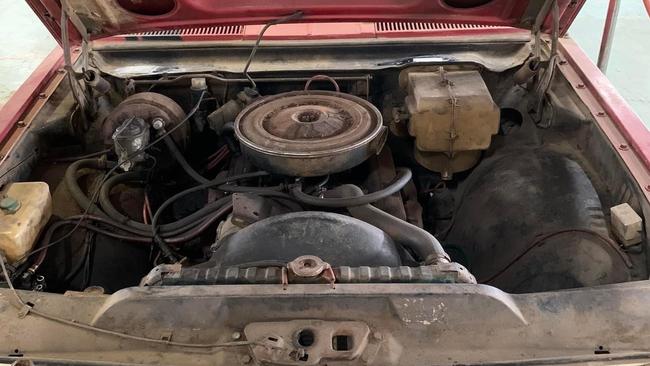 The inside of a 1968 Holden HK GTS Monaro 327 Bathurst coupe that sold for $200,000 at a live auction in Bundaberg.