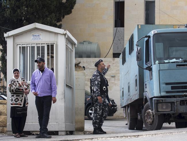 Prisoners leave Baabda courthouse and detention cells in a van. Picture: Ella Pellegrini