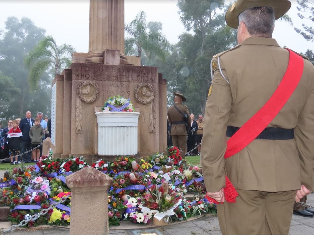 Anzac Day morning service at Toowong, Brisbane. Picture: Molly Snaylam
