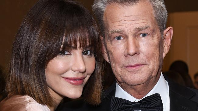 FILE - OCTOBER 08: Actress/singer Katharine McPhee and husband David Foster are expecting their first child together. BEVERLY HILLS, CA - OCTOBER 06:  Katharine McPhee and David Foster attend 2018 Carousel Of Hope Ball - VVIP Reception at The Beverly Hilton Hotel on October 6, 2018 in Beverly Hills, California.  (Photo by Presley Ann/Getty Images)