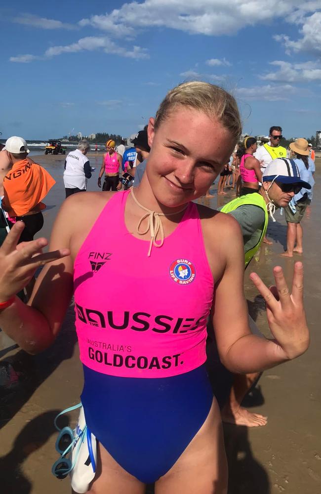 Maroochydore star Britt Ackerly after finishing third at 2022 Youth Aussies.