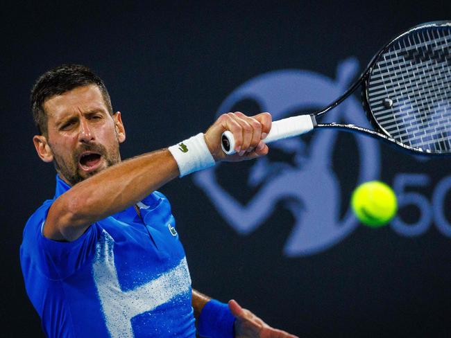 Novak Djokovic started his new singles season in style at Pat Rafter Arena. Picture: AFP