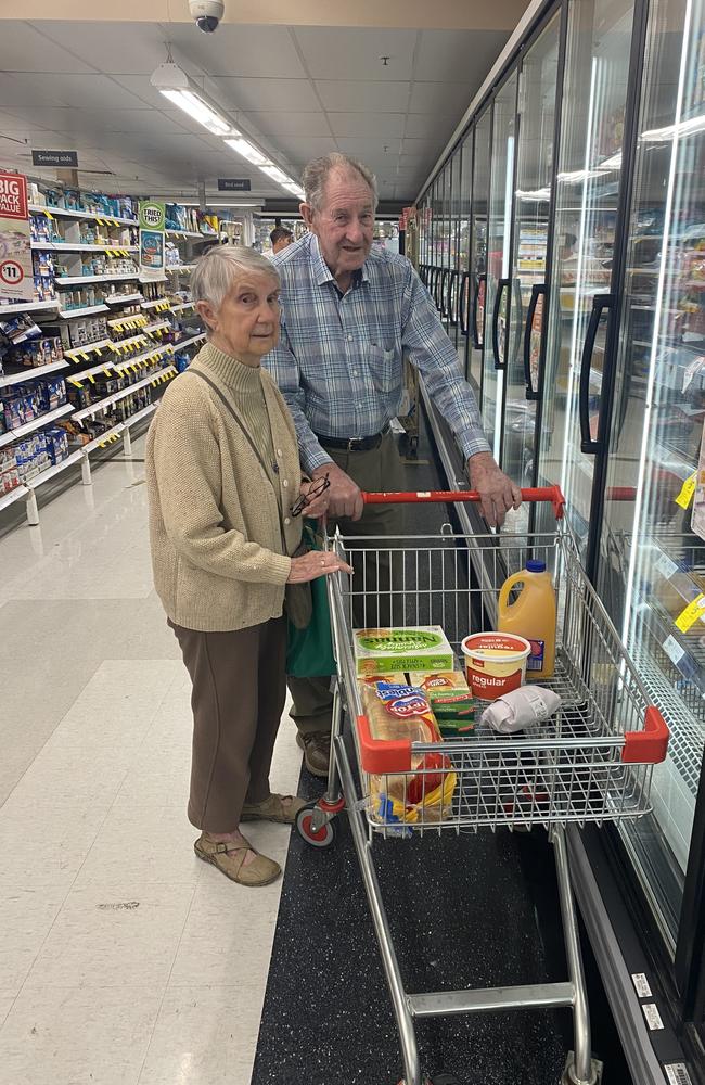 Pensioners Jim Kennelly, 91, and his wife Doreen, 90, from Middle Park in Melbourne. Picture: Supplied