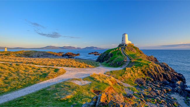 Twr Mar Lighthouse on Llanddwyn Island off Anglesey.