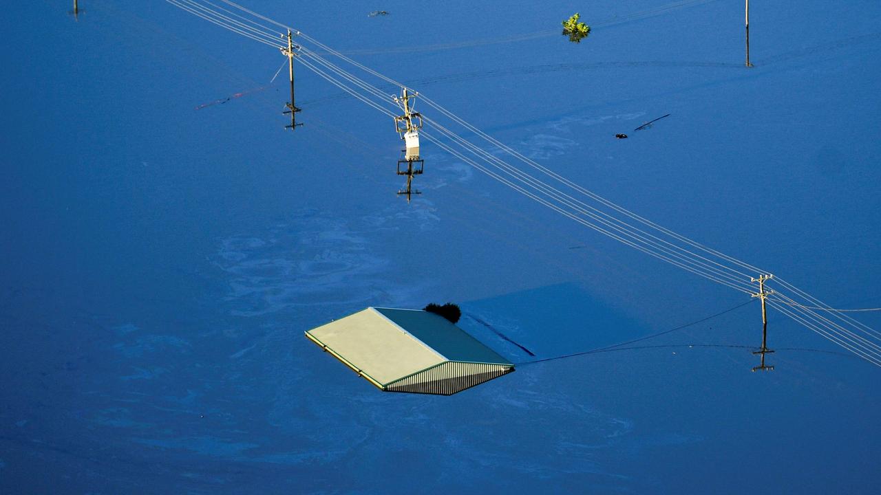 Flood damage in the Windsor and Pitt Town areas along the Hawkesbury River area of Greater Sydney on March 24, 2021. Picture: Lukas Coch/AFP