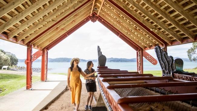 The world’s largest ceremonial waka (canoe).