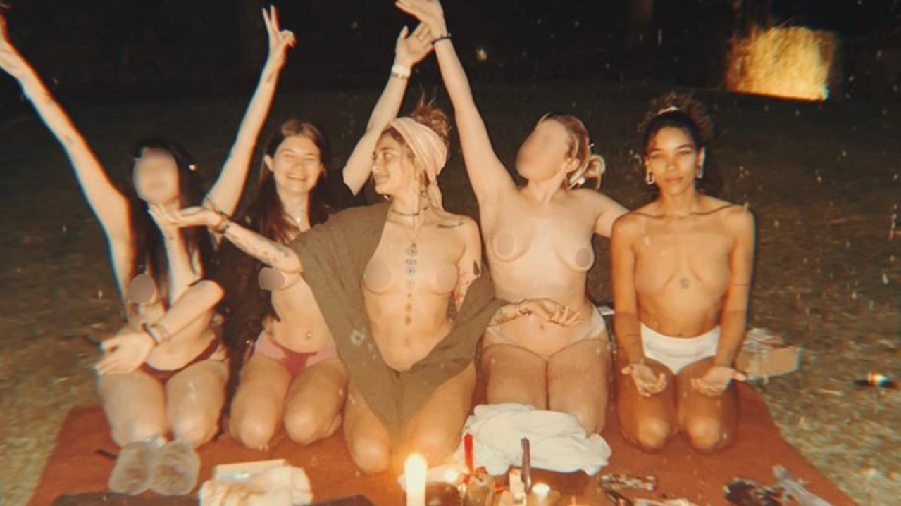 The five women took part in the full moon ritual.