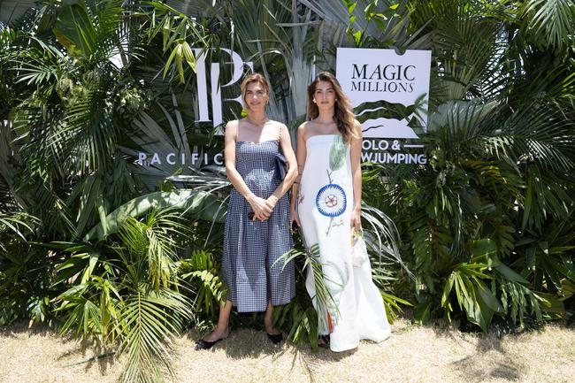 Delfina Blaqier and Aurora Figueras at the Magic Millions Showjumping and Polo. Picture by Luke Marsden.