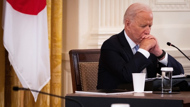 President Joe Biden told Quad leaders the US was particularly focused on climate change and maintaining trade routes. Picture: Sarahbeth Maney-Pool/Getty Images