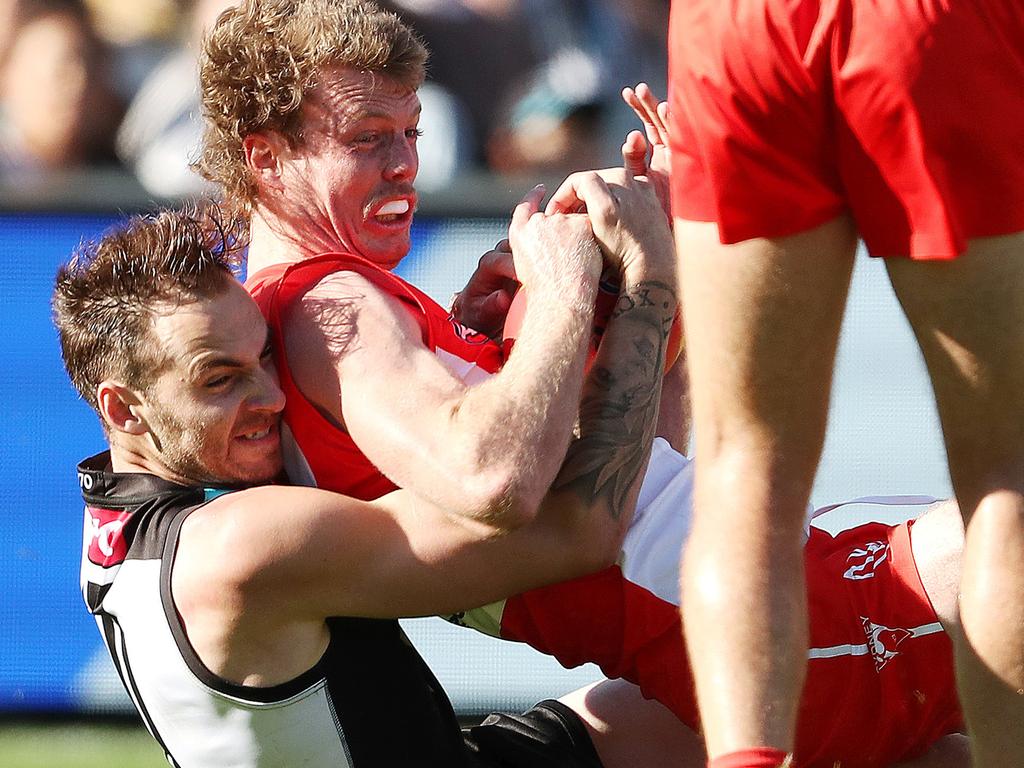 Power recruit Jeremy Finlayson said his team was steeled for a pressure-packed effort against the Swans. Picture: AFL Photos/Getty Images