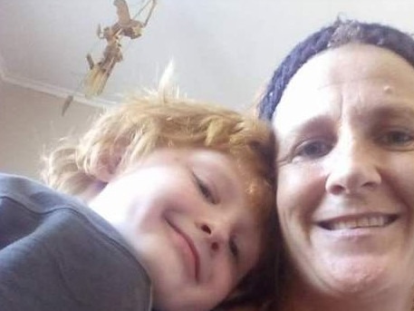 Miranda McLaughlin with son Peter Dodt who tragically died in the bouncing castle accident in Tasmania. Picture: Supplied