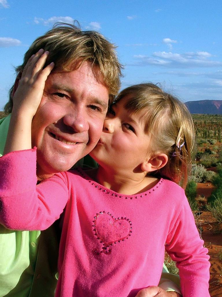 Steve Irwin with Bindi in 2005. Picture: Getty Images.