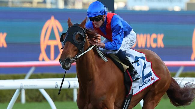 Golden Path wins the Premier’s Cup Prelude at Randwick on Saturday. Picture: Jeremy Ng/Getty Images