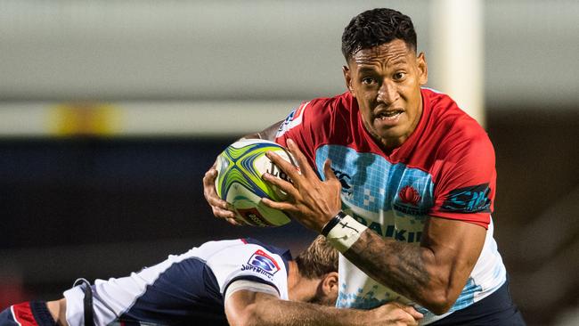 Folau played in the Waratahs’ recent trial at Brookvale Oval. Photo: RUGBY.com.au/Stuart Walmsley