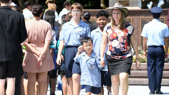 The 81st commemoration of the Bombing of Darwin held at the cenotaph on the esplanade. Picture: (A)manda Parkinson