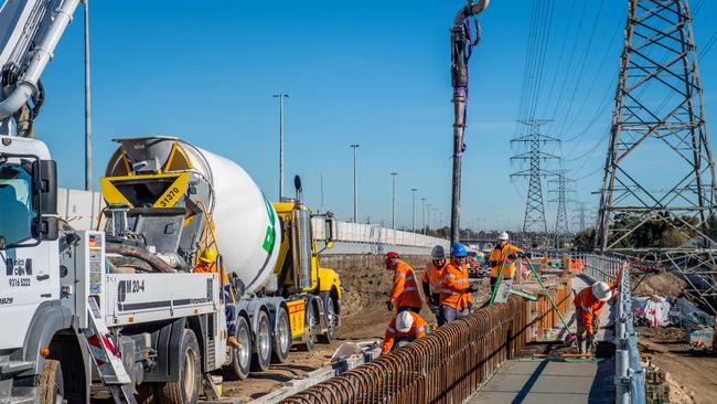 With another three years still needed to complete the West Gate Tunnel project, the cost is likely to continue rising. Picture: Jake Nowakowski